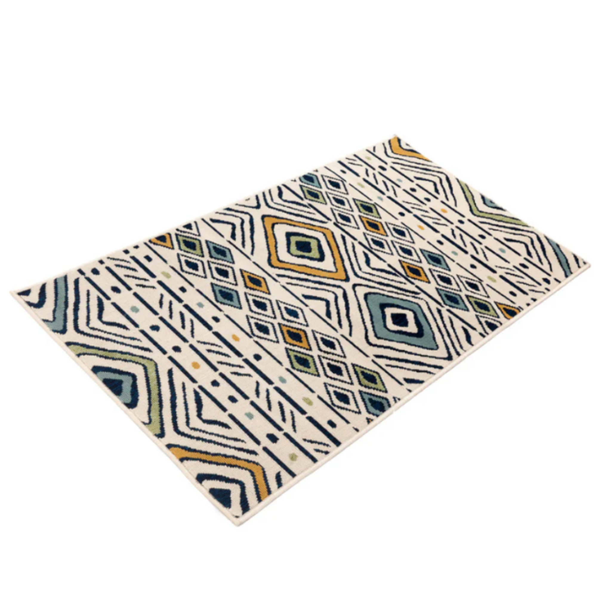 Mendoza Outdoor Rug Cream and Navy