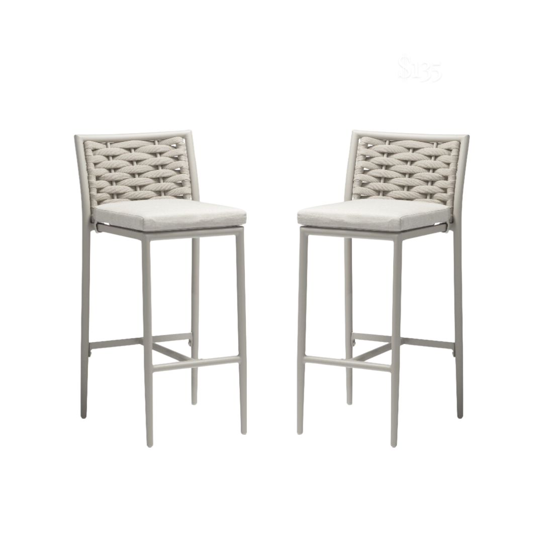 Set of 2 - Miller Outdoor Barstools