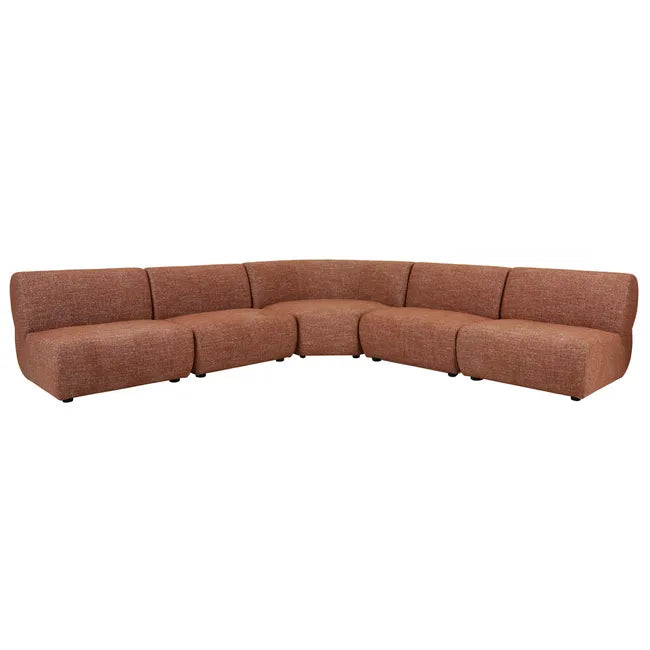 Juno Cloud Round Corner Sofa - Brick