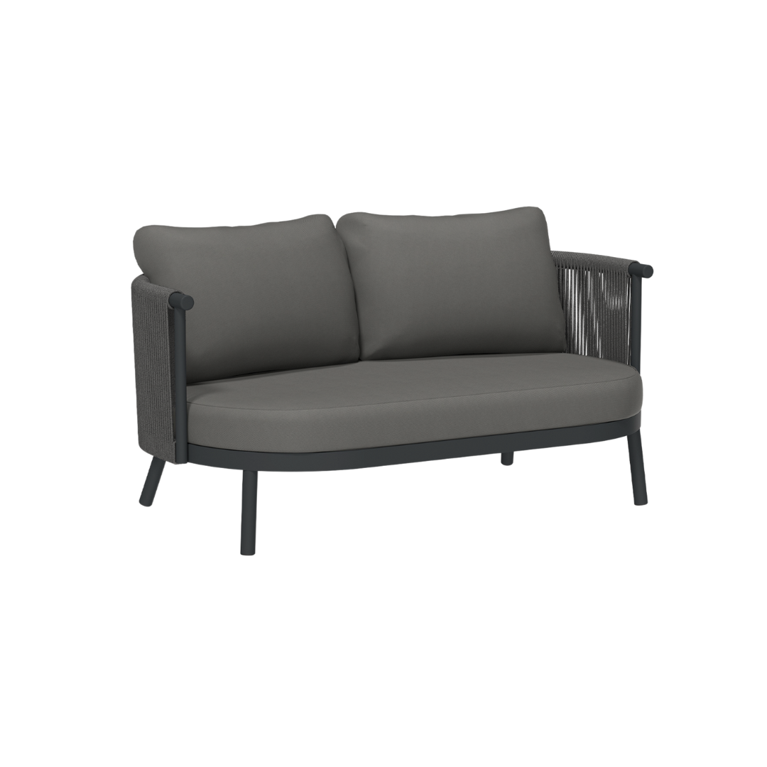 Chloe Outdoor 2-Seater Sofa-Charcoal