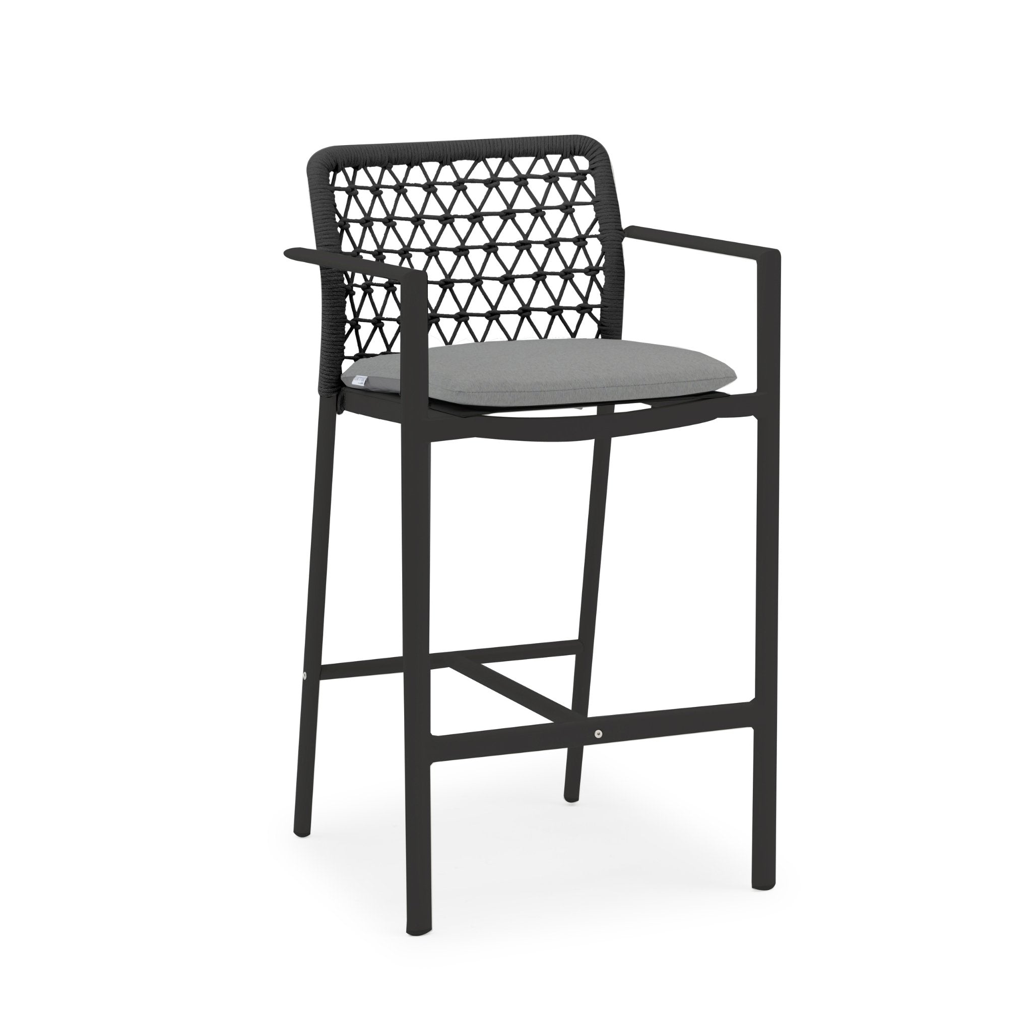 Set of 2 - Verona Outdoor Barstool - Charcoal
