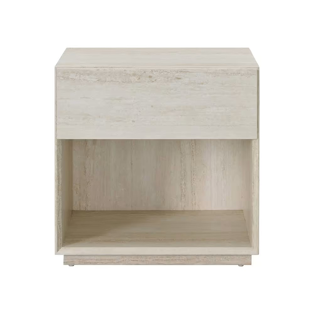Artemis Travertine Bedside Table - 56 cm