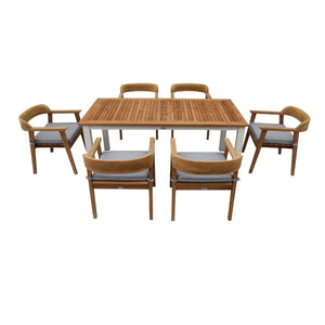 Florence 6 Seat Teak Outdoor Dining Table - Olan Living
