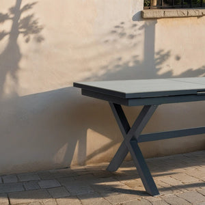 Marley Extendable Outdoor Dining Table - Charcoal - Olan Living