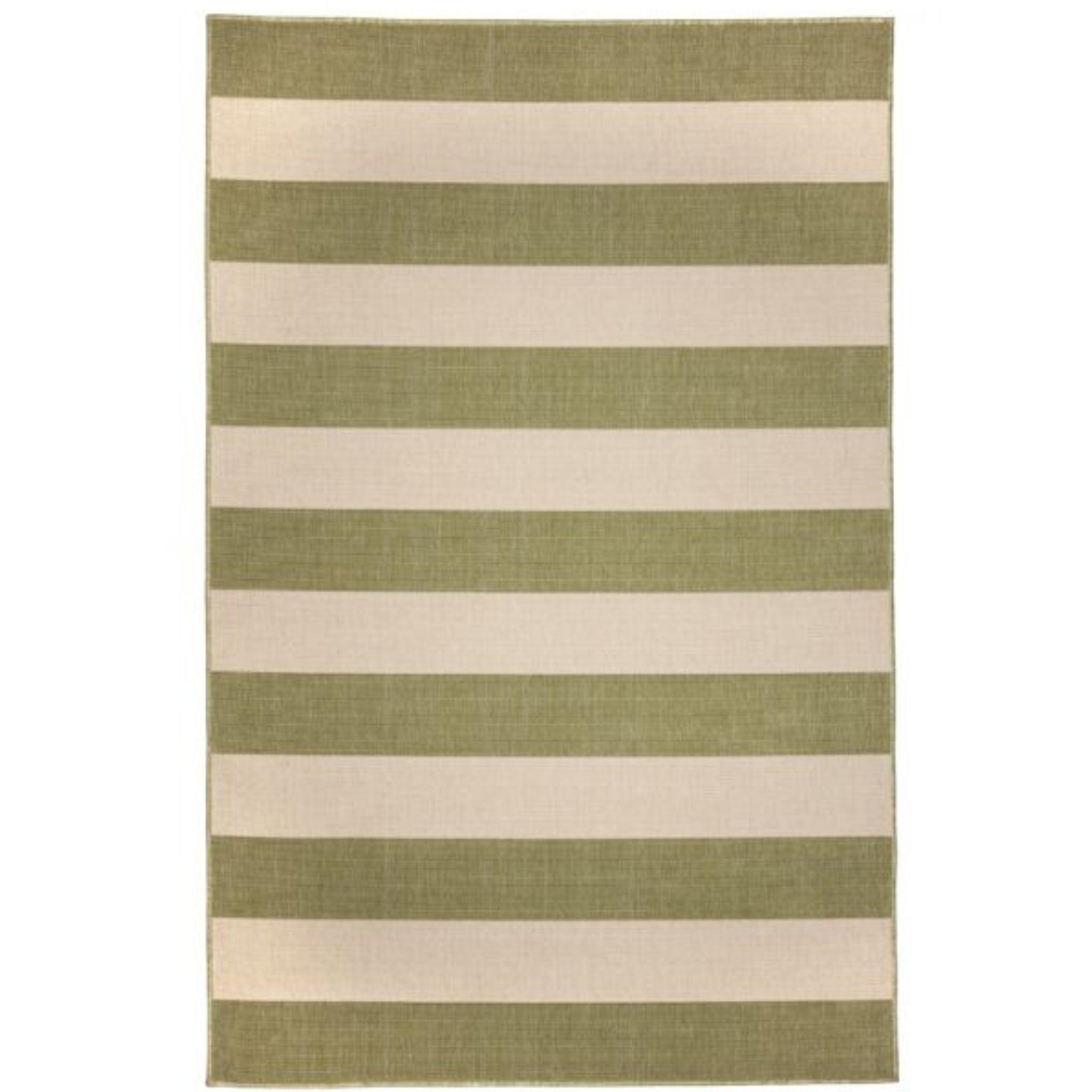 Nyoma Lime Striped Outdoor Rug - Olan Living