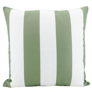 Striped Olive Outdoor Cushion 50x50 - Olan Living