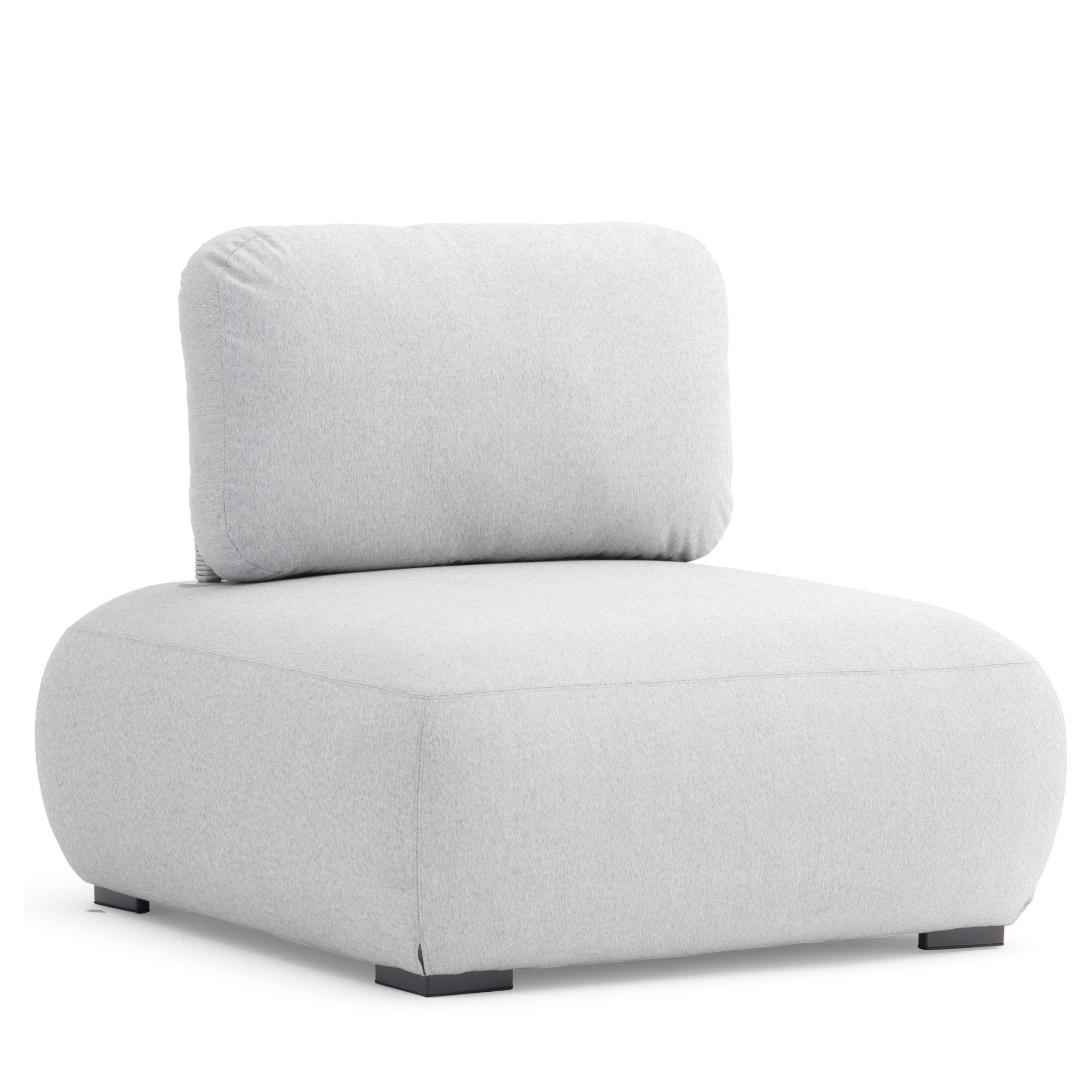 Ora One Seater Outdoor Lounge - Greige - Olan Living.  White chunky contemporary sofa.