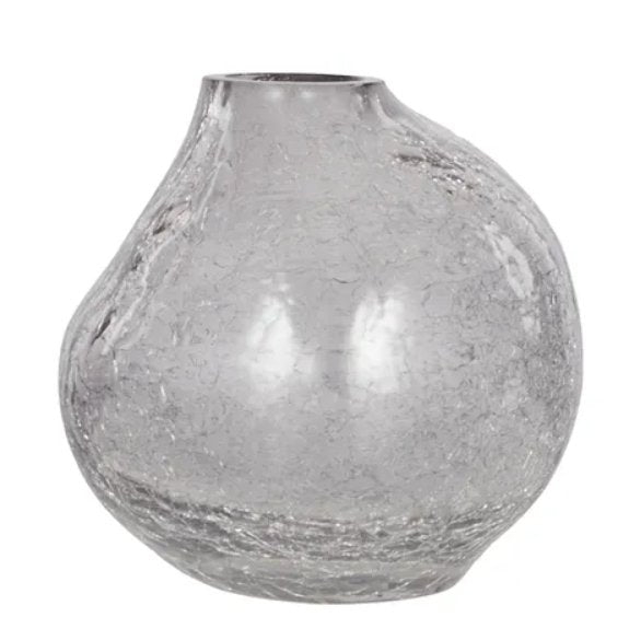 Mist Crackle Glass Vase - Olan Living