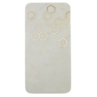 Hive Brass and Marble Serving Board - Olan Living