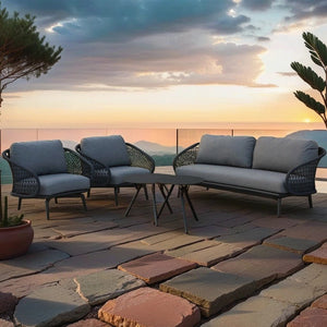 Verona Two Seater Outdoor Lounge - Charcoal - Olan Living