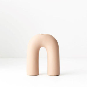 Quincey Natural Pink Candle Holder - Olan Living